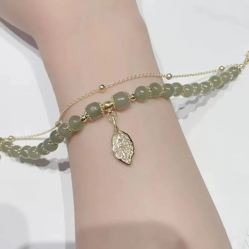The Serenade Gold & Jade Bracelet