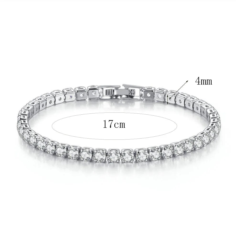 Radiant Zirconia Gold Bangles