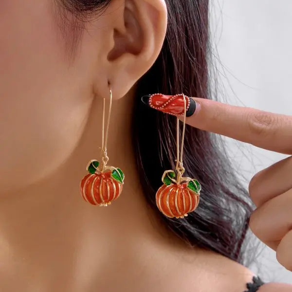 Crimson Bat Waterdrop Earrings