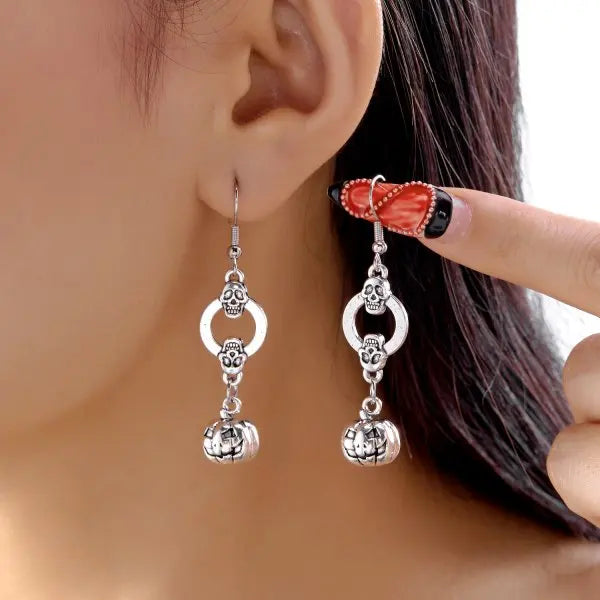 Crimson Bat Waterdrop Earrings