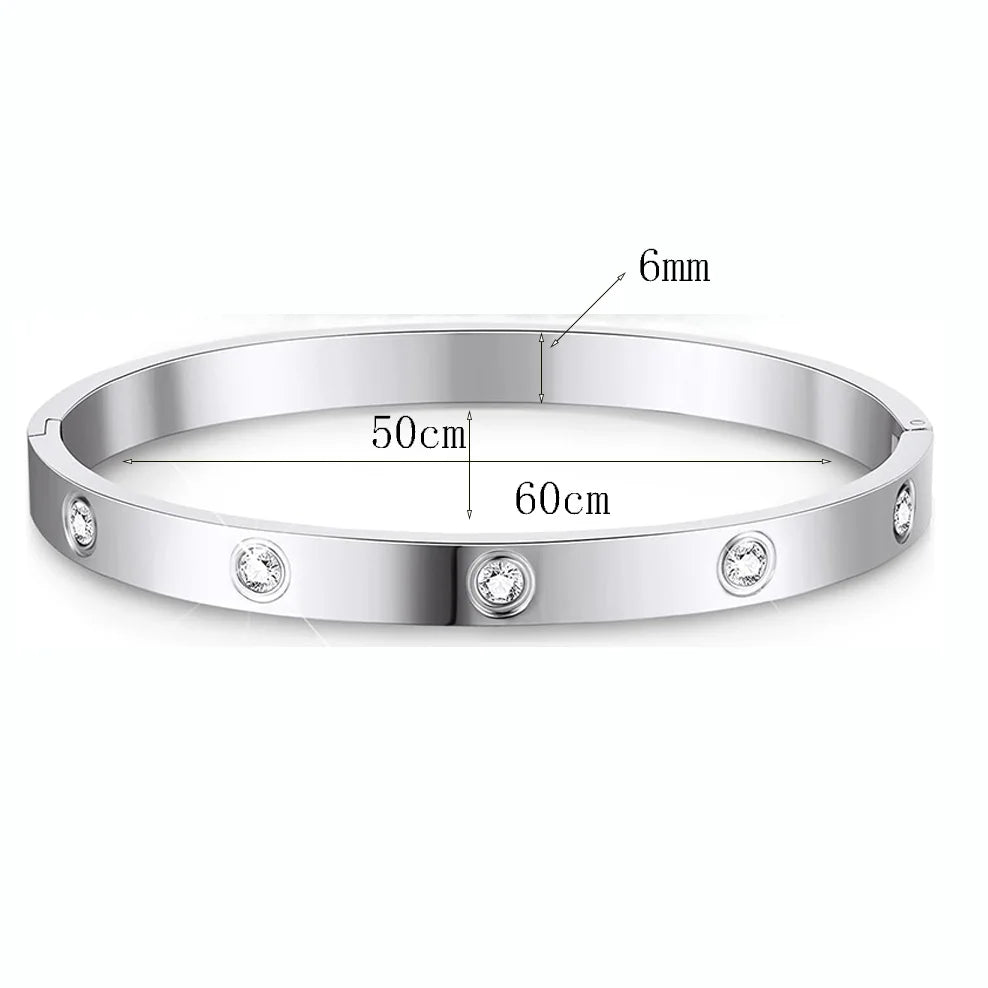 Radiant Zirconia Gold Bangles