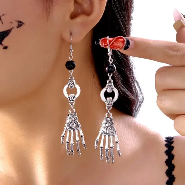 Crimson Bat Waterdrop Earrings