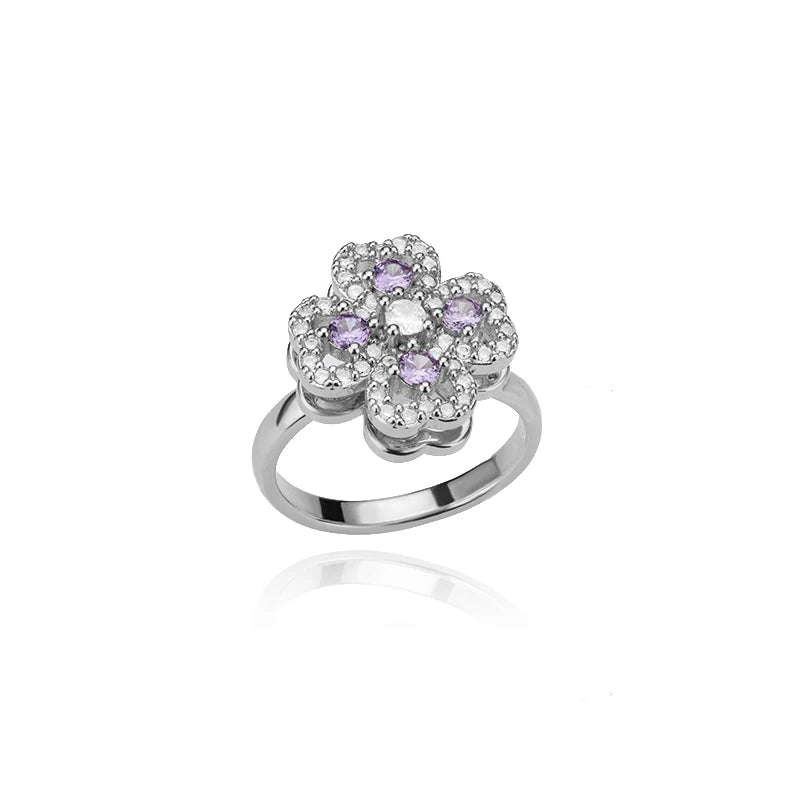 Aura Clover Spinner Ring
