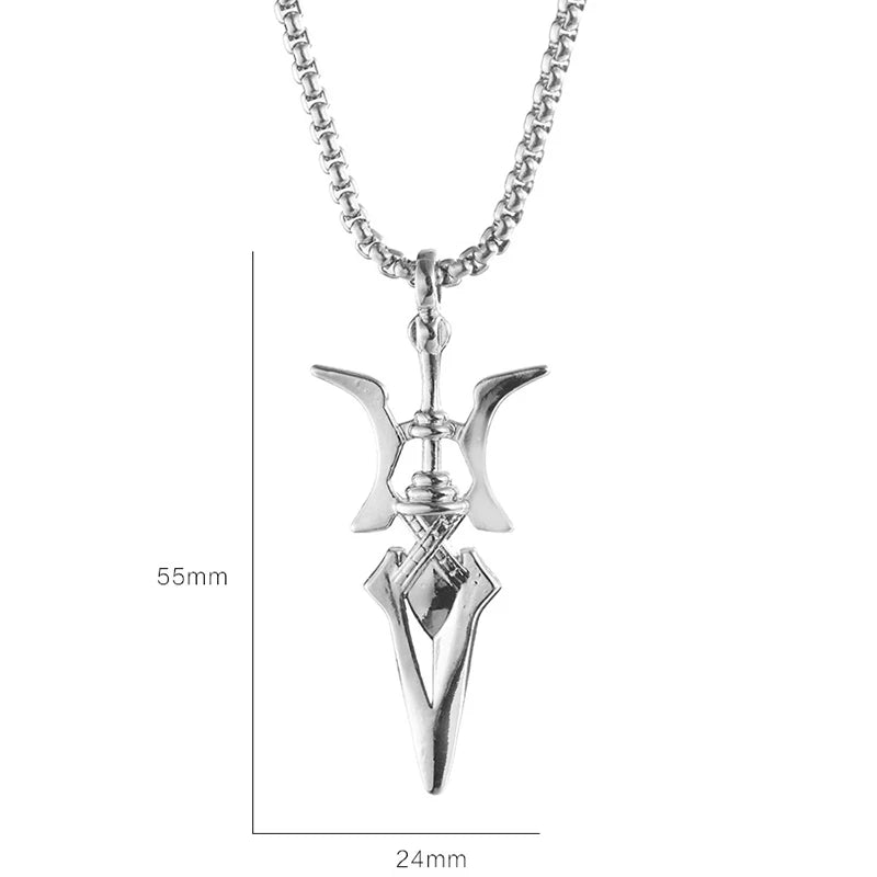 Shadowed Blade Cross Necklace