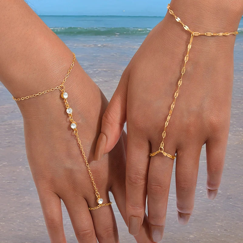 Wanderlust Gold Zircon Hand Harness