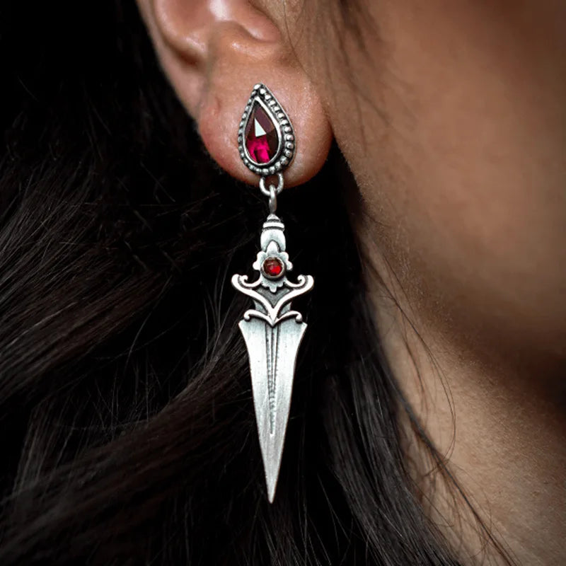 Crimson Bloodfall Dangles