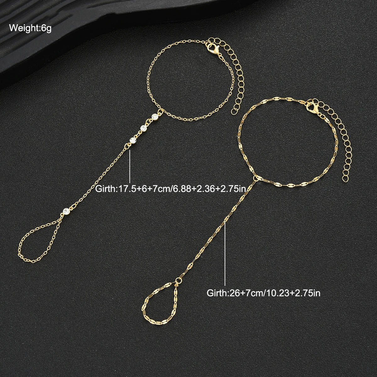 Wanderlust Gold Zircon Hand Harness