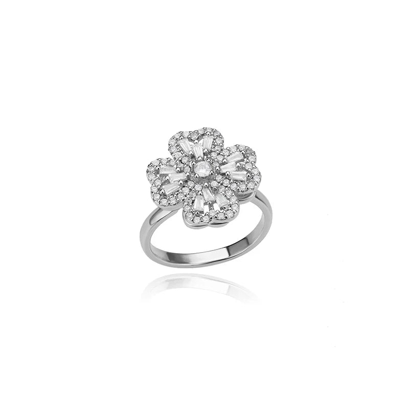 Aura Clover Spinner Ring