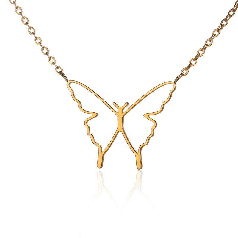 Ethereal Vine Butterfly Necklace