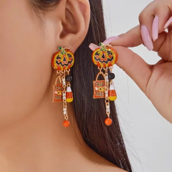 Crimson Bat Waterdrop Earrings