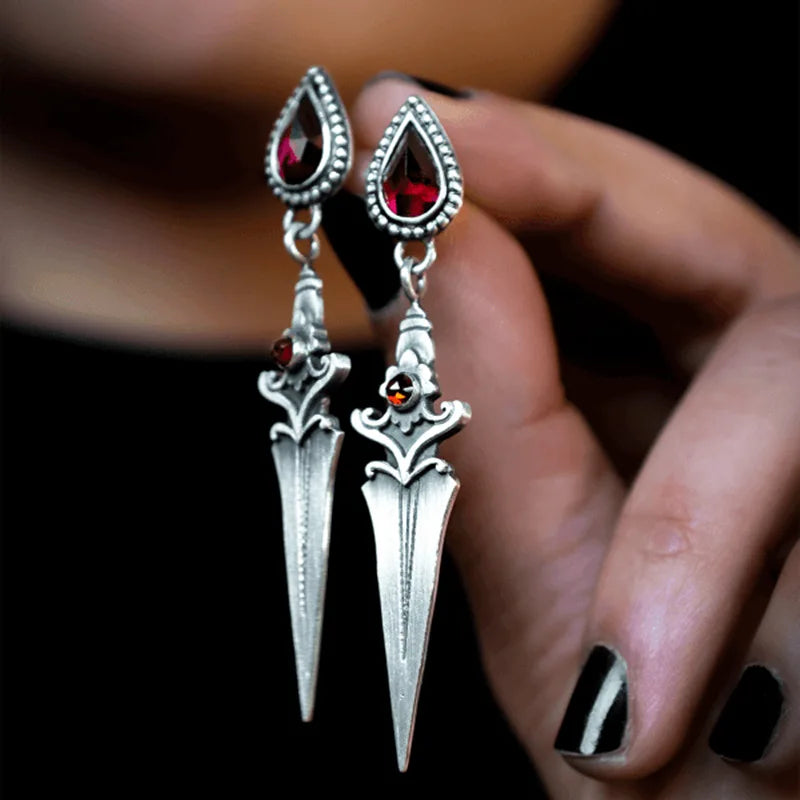Crimson Bloodfall Dangles