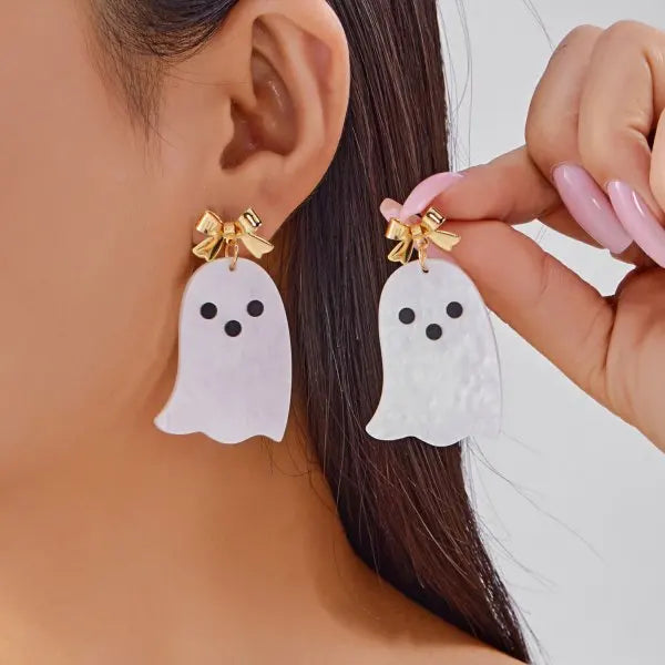 Crimson Bat Waterdrop Earrings