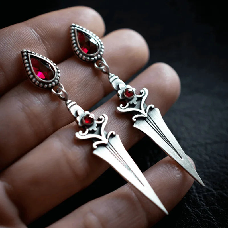 Crimson Bloodfall Dangles